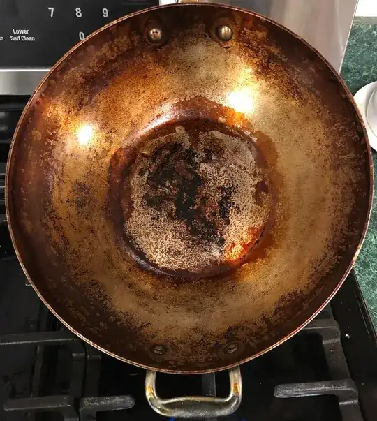 somewhat seasoned wok