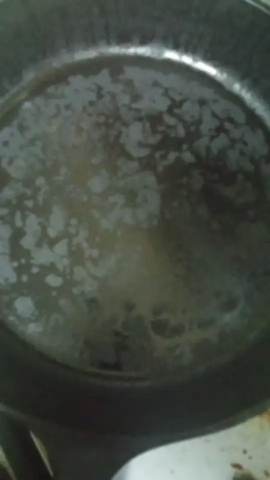 tacky pan surface.