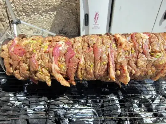 lamb on charcoal