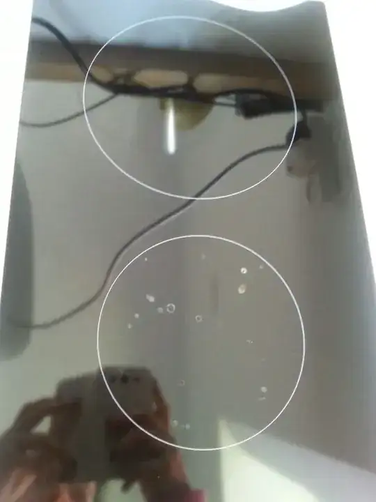 White marks on stove top