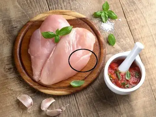 Boneless skinless chicken breast white strip