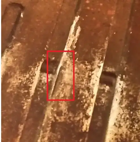Scratched off powder
