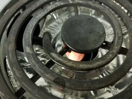 View of stove top