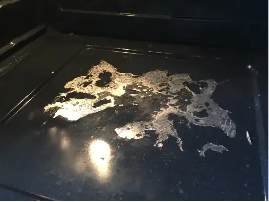 oven with foil on it