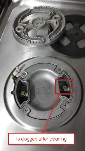 Clogged stove