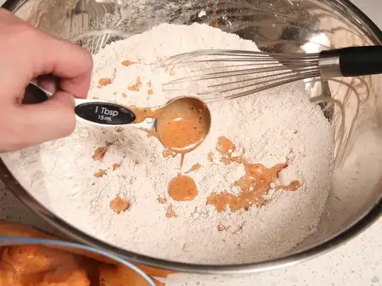 Adding wet to dry to make lumps
