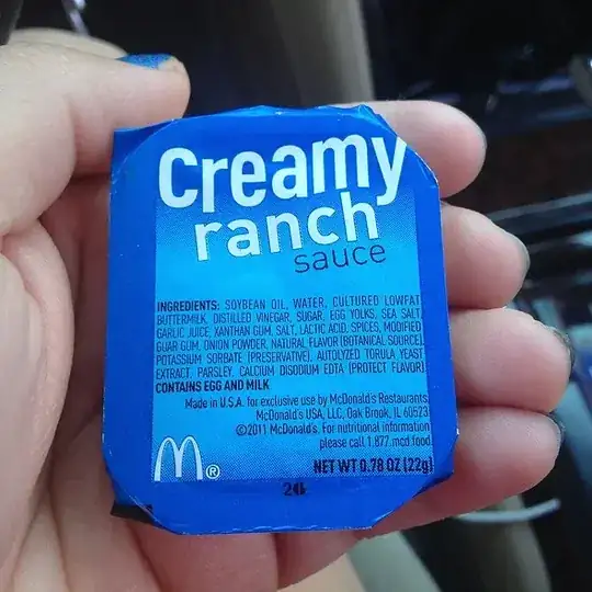 McDonalds ranch dressing