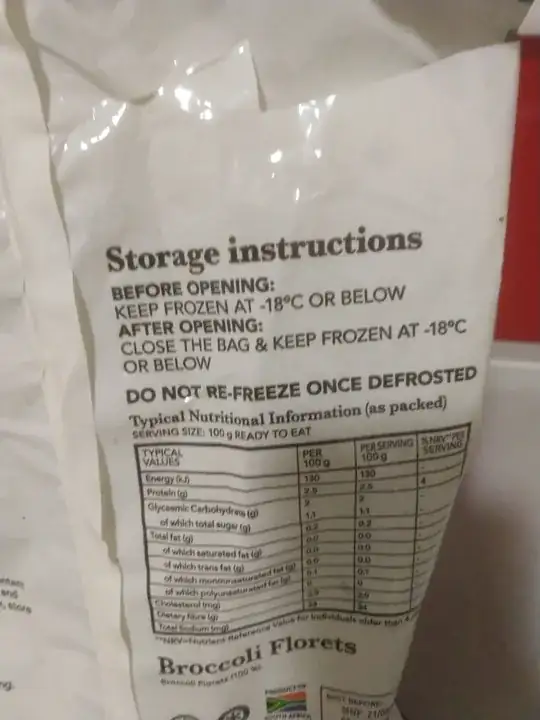 The broccoli bag