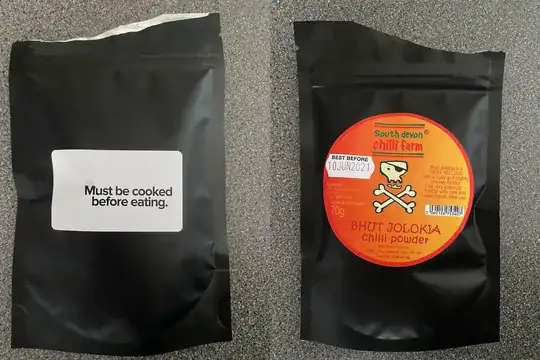 Photo of powder packaging