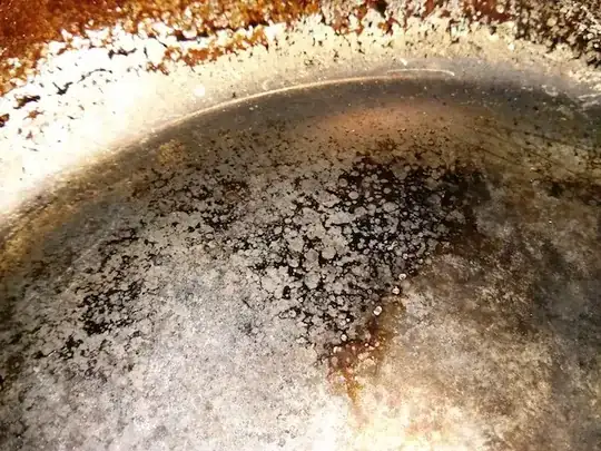 burnt on seasoning