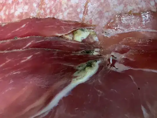 Discoloured patches within my smoked prosciutto