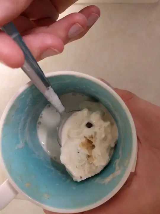 Soda freezing in my ice cream