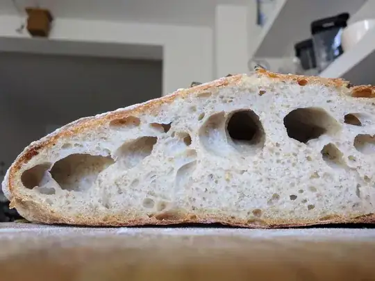 cut sourdough loaf