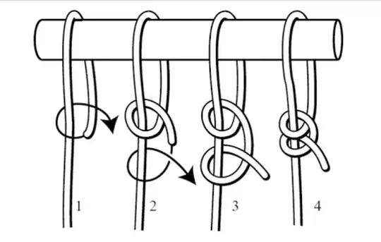 two half hitches knot