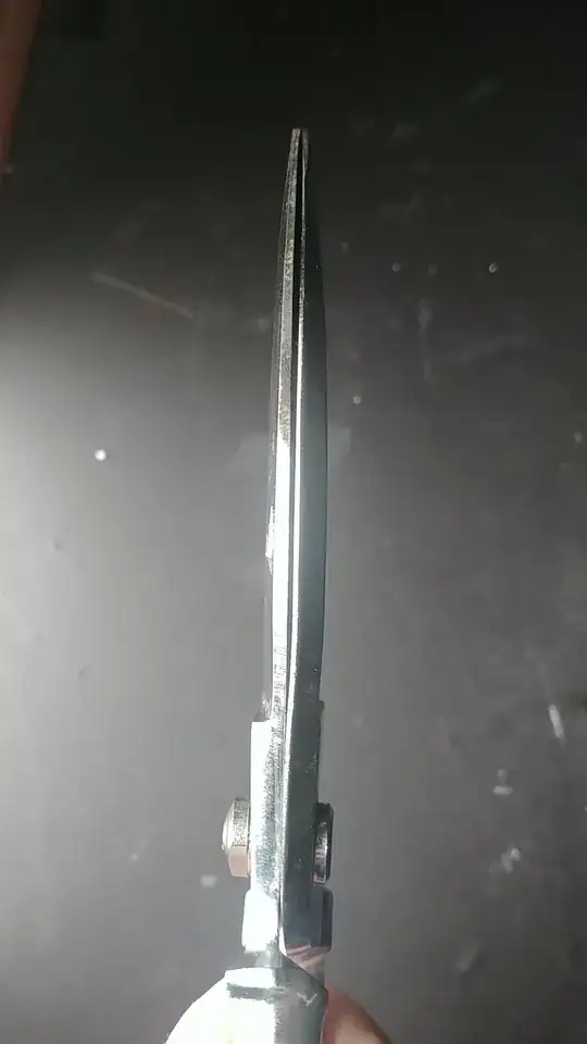 view of blades closed
