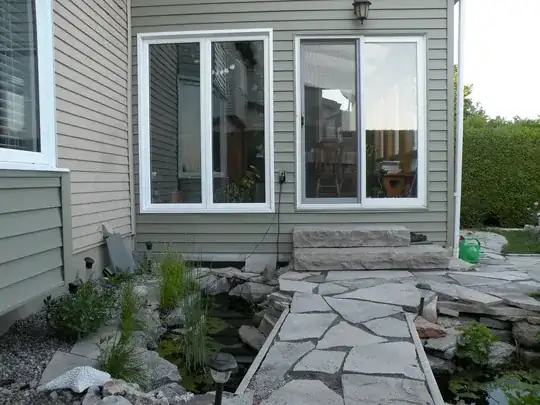 Solid stone steps