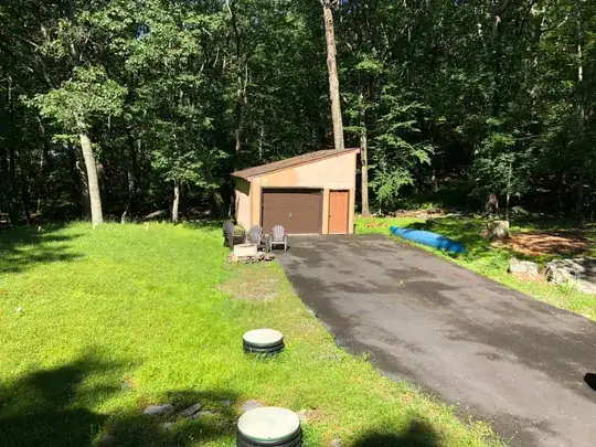 This is what the yard looked like last summer (July 2018)