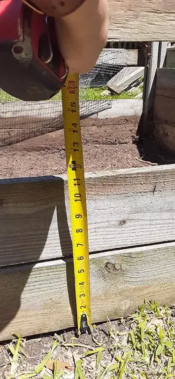 Height of bed after removing boards