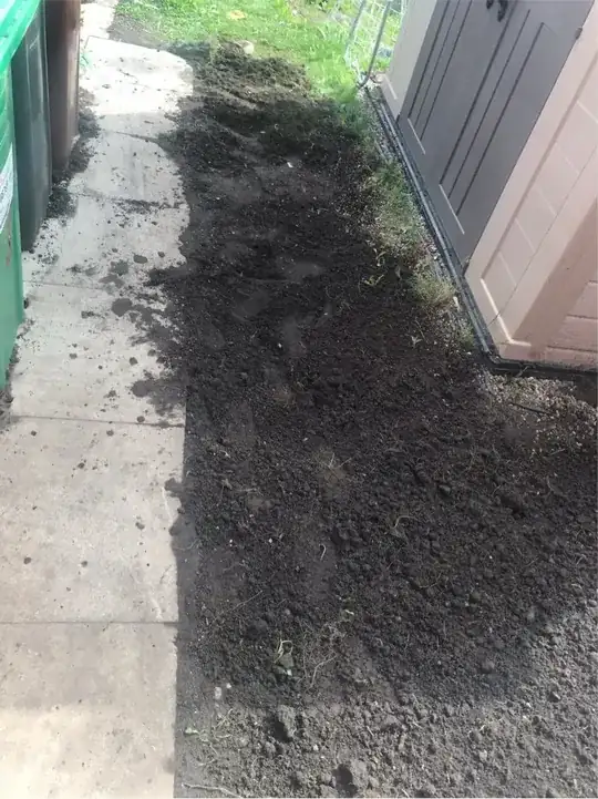 after digging 