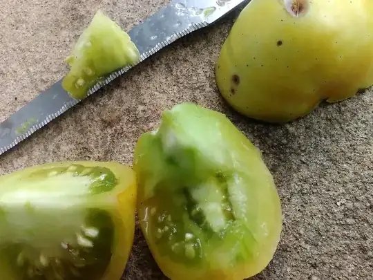 One with piece cut