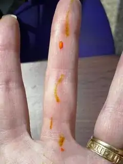 Painted finger