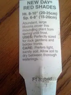 Back of label