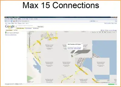How Google Maps looks with only 15 connections