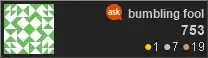 Ask Ubuntu profile for bumbling fool at Ask Ubuntu, Q&A for Ubuntu users and developers