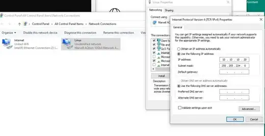 How the Network device are set on Windows
