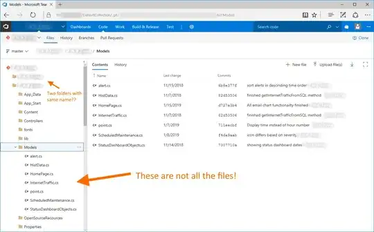 sidebar shows two folders with same name - yet not all the files!