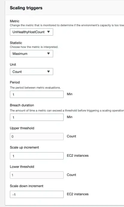 my configuration settings