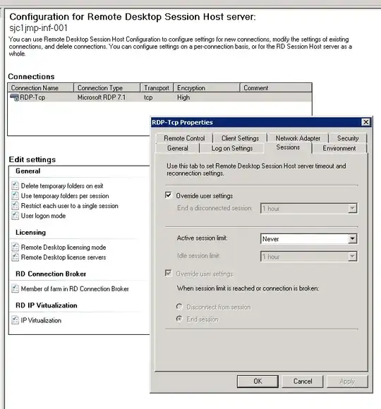 RDP-Tcp properties