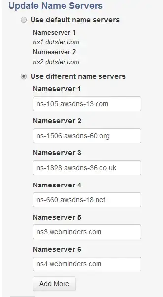 Dotster listing of DNS records associated with i-codedesign.com