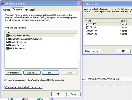 windows firewall exceptions