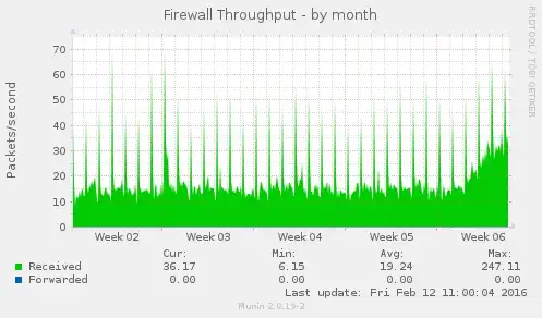 monthly firewall throughput