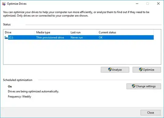 Thin provisioned volume