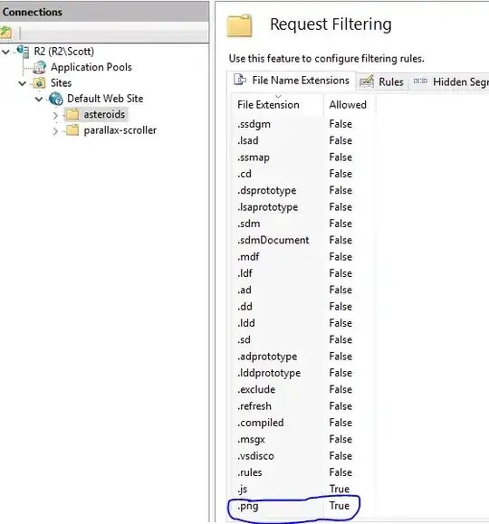 IIS Manager Window