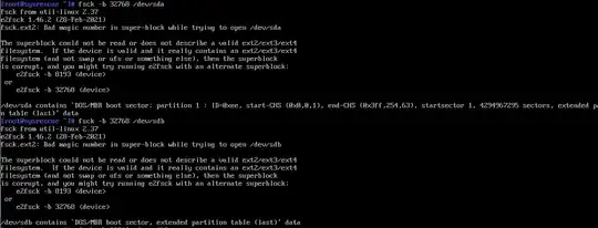 Can't use a backup superblock, bad magic number