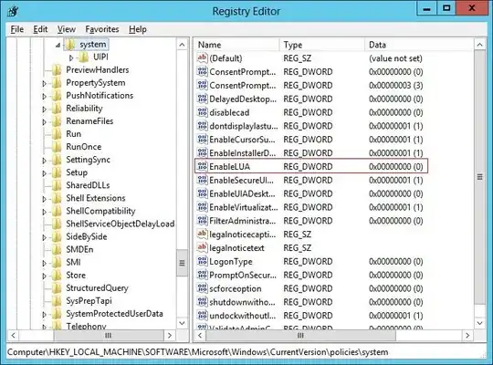 UAC regedit