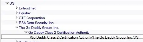 View showing certificate imported.