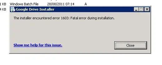 Error message