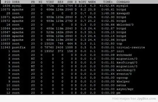 top command output