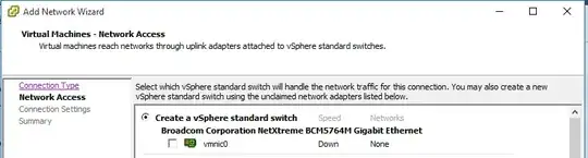 vSwitch Setup: No Physical NIC Selected!