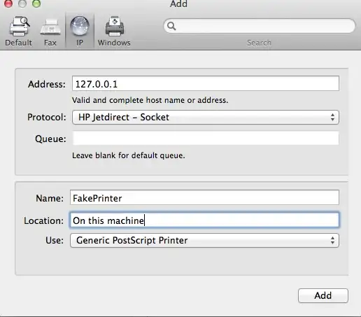 Adding a post script printer on OSX