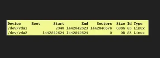 image fdisk output