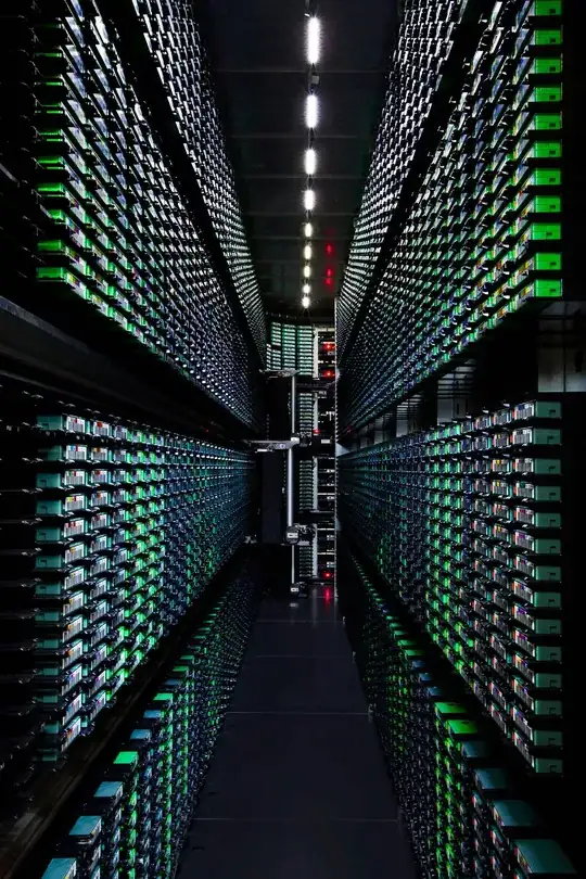 Part of the Google tape library
