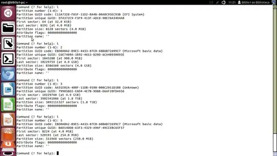 Info partition 1 - 5