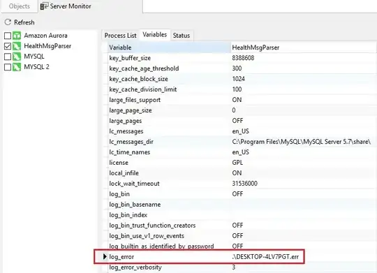 log_error server variable in Navicat Server Monitoring Tool