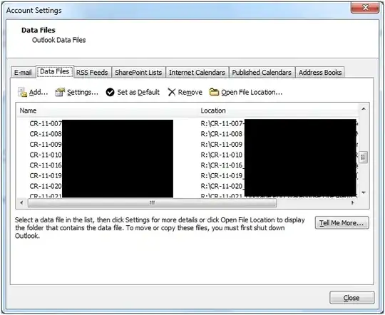 Outlook account settings