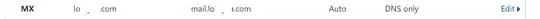 Cloudflare Screenshot of MX record